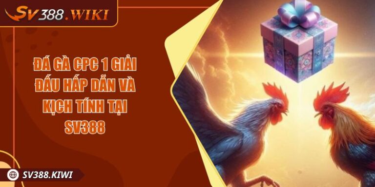 Đá gà CPC 1 Giải Đấu Hấp Dẫn Và Kịch Tính Tại SV388 4 Đá gà CPC 1 Giải Đấu Hấp Dẫn Và Kịch Tính Tại SV388